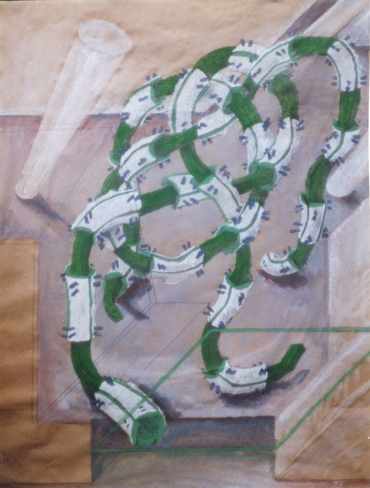 Knoten Zeichnung auf Papier